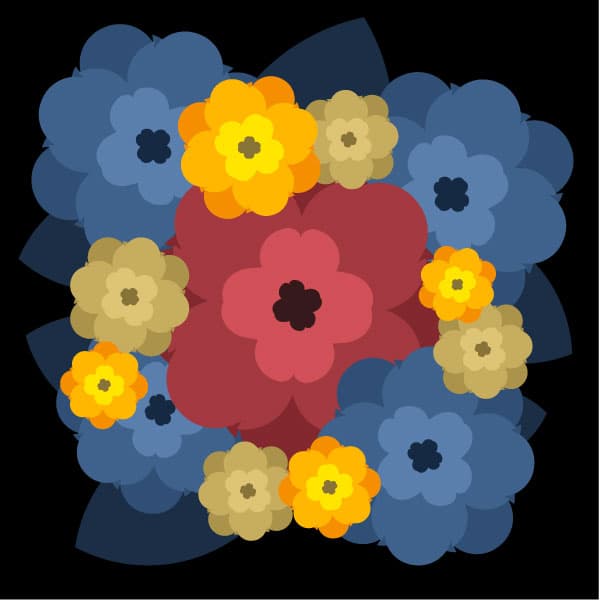 Various colorful flowers